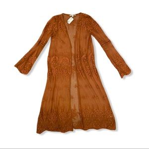 NWT Crochet kimono cardigan